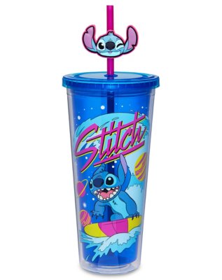 "Surfing Stitch Cup with Straw - Lilo & Stitch"