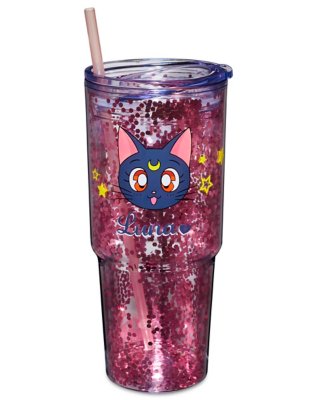 "Sailor Moon Glitter Cup with Straw - 30 oz."