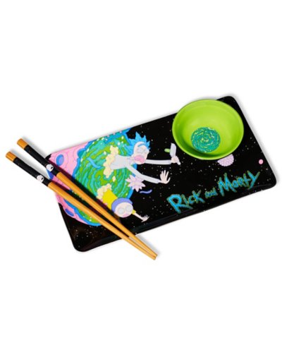 "Rick and Morty Bowl Chopstick and Tray Set - Rick and Morty"