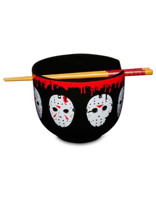 "Jason Mask Ramen Bowl with Chopsticks - Friday the 13th"