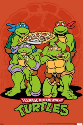 "Pizza Power Ninja Turtles Poster"