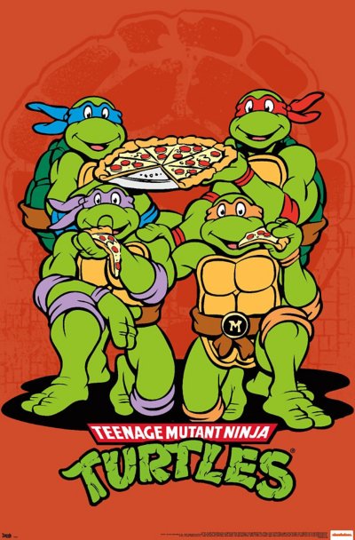 Pizza Power Ninja Turtles Poster