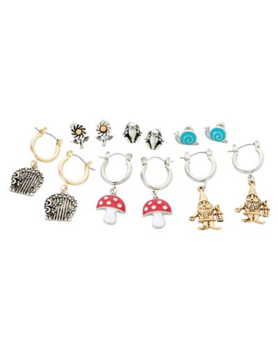 Multi-Pack Garden Gnome Assorted Earrings- 6 Pack