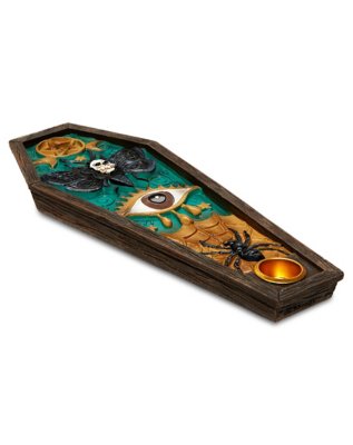 "Deathmoth Coffin Flat Incense Burner"