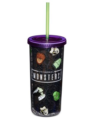 "Universal Monsters Cup with Straw 20 oz. - Universal Monsters"