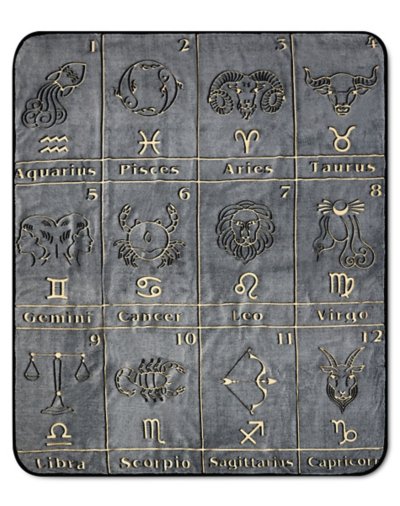 Glow in the Dark Horoscope Fleece Blanket