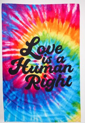 "Love Is A Human Right Tapestry"