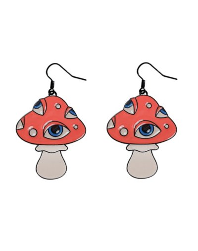 Mushroom Eyes Dangle Earrings