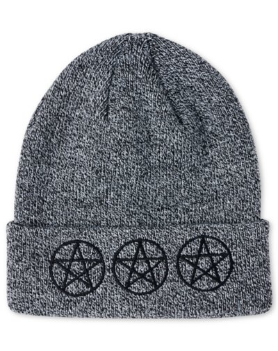 Triple Pentagram Knit Hat