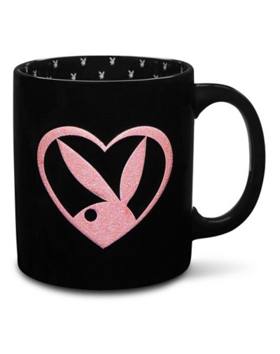 Playboy Glitter Heart Coffee Mug - 20 oz.