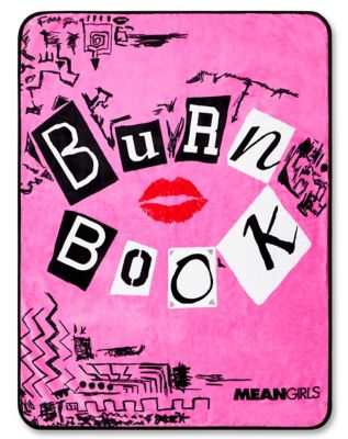 Mean Girls Burn Book Reversible Fleece Blanket - Spencer's