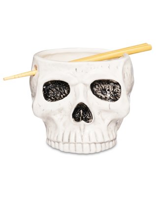 "Skull Bowl with Chopsticks - 19.5 oz."