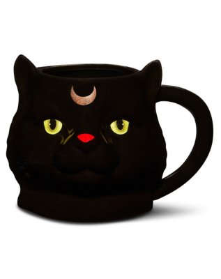 "Wicca Black Cat Molded Coffee Mug - 20 oz."