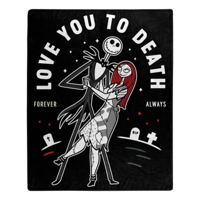 "Love You to Death Fleece Blanket - The Nightmare Before Christmas"