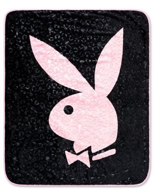 "Playboy Bunny Logo Fleece Blanket"