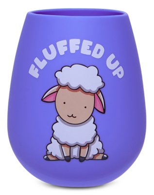 "Fluffed Up Silicone Wine Glass"