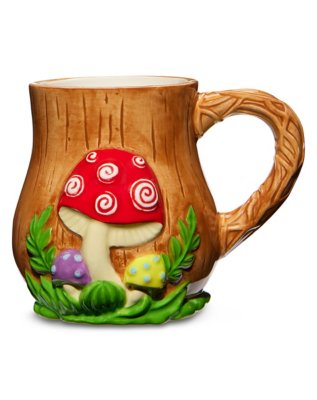 "Carved Mushroom Coffee Mug - 20 oz."