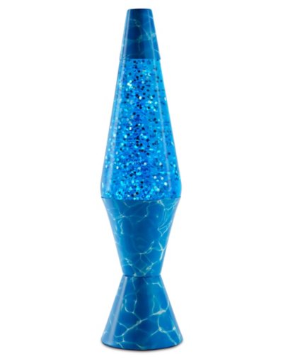 17 Inch Blue Pool Floor Glitter Lava Lamp