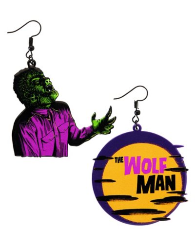 Wolfman Mismatched Dangle Earrings - Universal Monsters