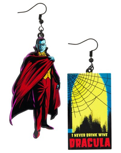 Dracula Mismatched Dangle Earrings - Universal Monsters