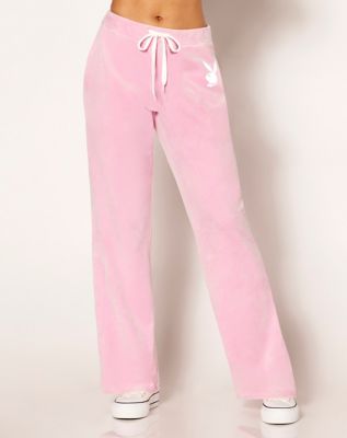 Juicy Couture Choose Juicy Velour Tracksuit Pants in Hot Pink in