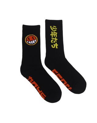 "Smiley Crew Socks Black - The Boys"