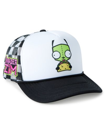 Gir Checkered Trucker Hat - Invader Zim