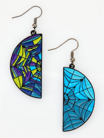 Split Window Mismatched Dangle Earrings - Wednesday