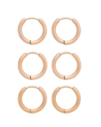 Multi-Pack Thick Huggie Hoop Earrings - 3 Pack