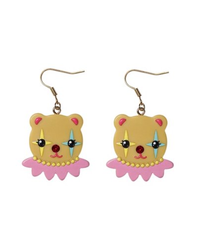 Clown Bear Dangle Earrings