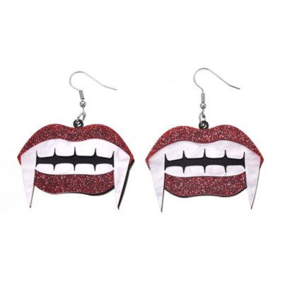 Vampire Fangs Acrylic Dangle Earrings