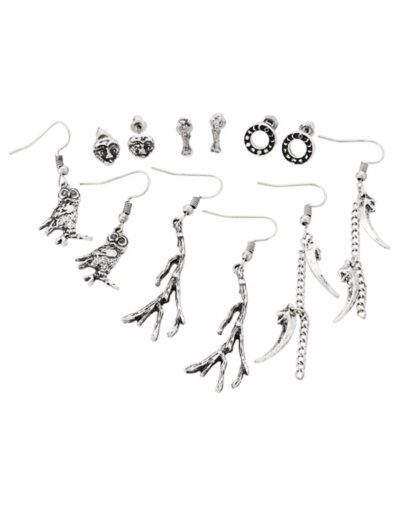 Multi-Pack Owl and Bone Earrings - 6 Pack