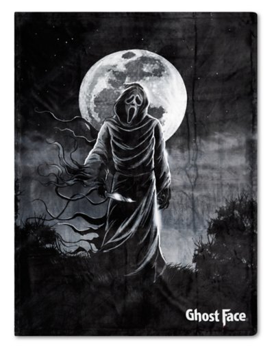 Ghost Face Moon Double Sided Fleece Blanket