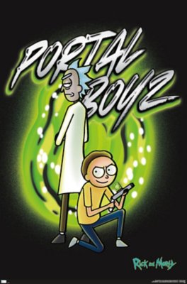 "Rick and Morty Portal Boyz Poster - Rick and Morty"