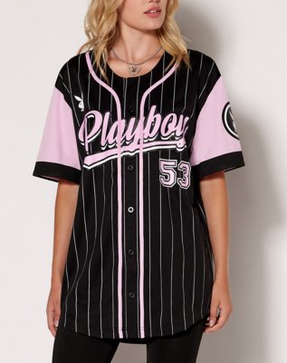 "Black and Pink Playboy Striped Jersey - Playboy"