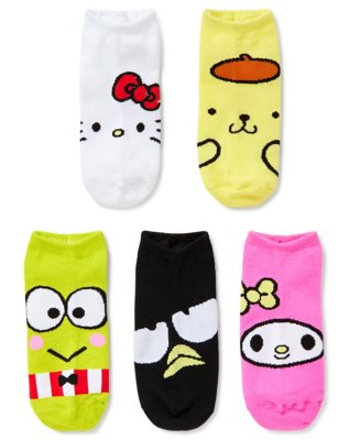 "Multi-Pack Hello Kitty Big Face No Show Socks 5 Pack - Hello Kitty"
