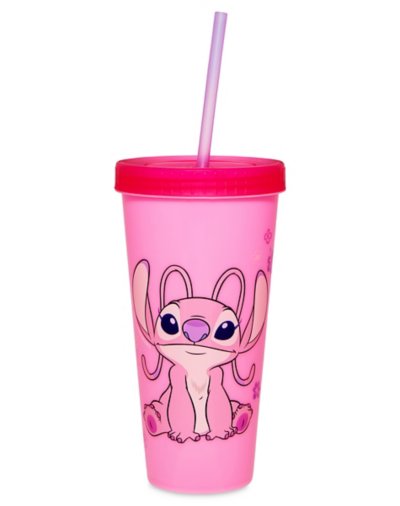 "Pink Angel Color Changing Cup with Straw 24 oz. - Lilo & Stitch"