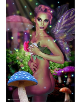 "Fairy Woman Blacklight Poster"