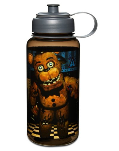 "Checkered Floor Freddy Fazbear Water Bottle 30 oz. - Five Nights at Fr"