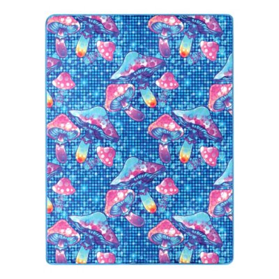 "Cosmic Mushrooms Fleece Blanket"