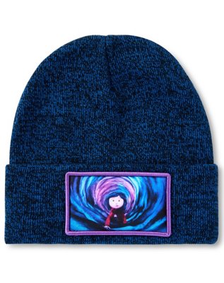 "Coraline Swirl Patch Cuff Beanie Hat"