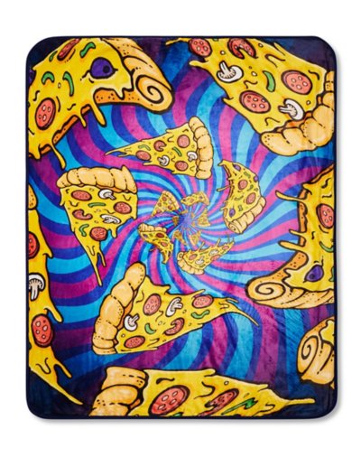 "Pizza Trip Reversible Fleece Blanket"