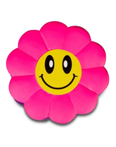 "Smiley Face Flower Swivel Lid Ashtray"