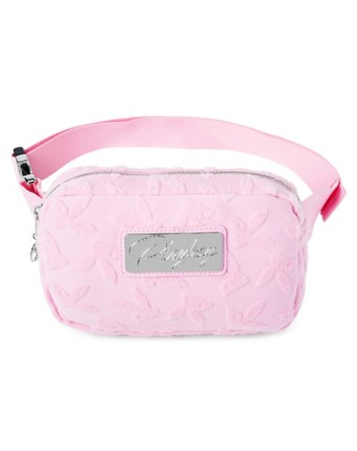 Pink Playboy Bunny Debossed Terry Sling Bag