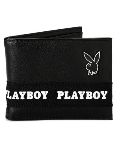 Black Playboy Taping Bifold Wallet