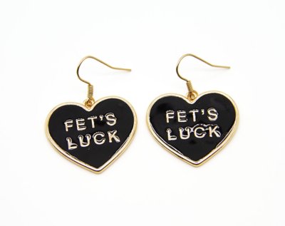 Fet&#039;s Luck Heart Dangle Earrings - Danny Duncan