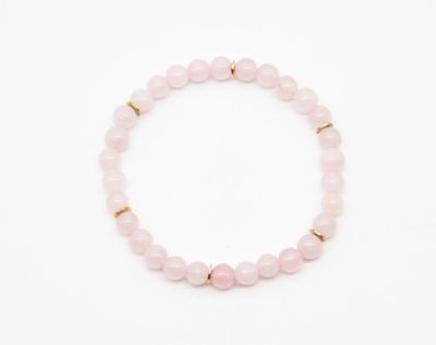 Rose Quartz Semi-Precious Stone Beaded Bracelet