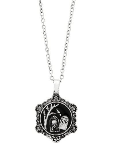 Tombstone Cameo Necklace