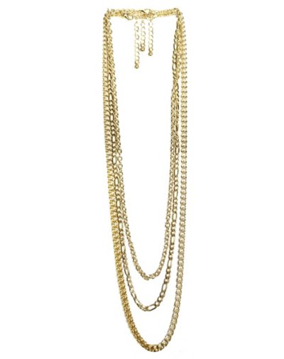 Triple Layered Gold Chain Necklace