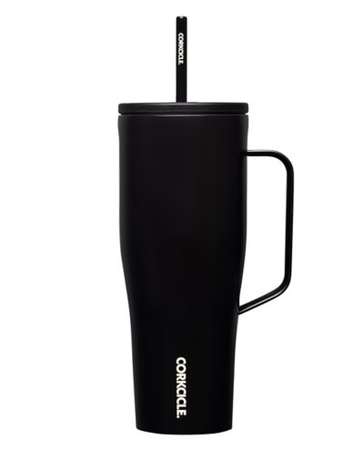 Matte Black Cup with Straw - 30 oz.